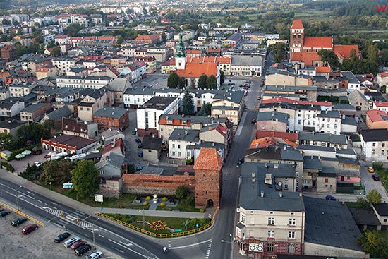 Nowe Miasto Lubawskie, stare miasto. EU, PL, Warm-Maz. Lotnicze.